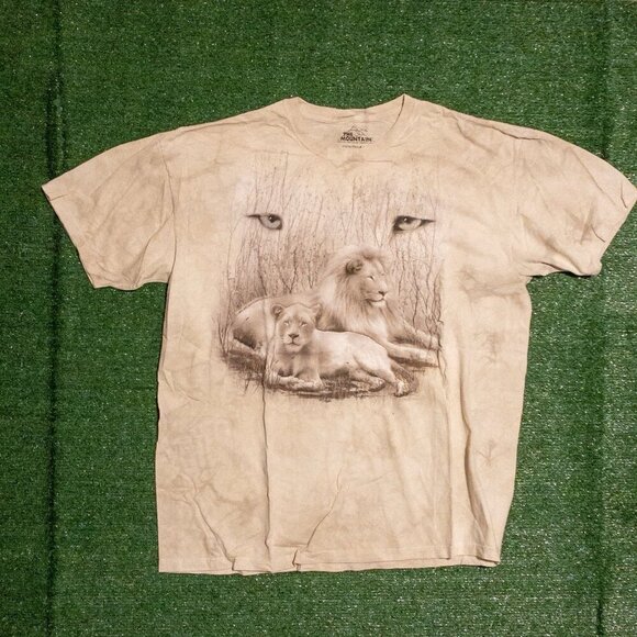 THE MOUNTAIN 2013 GRAY LIONS MENS CASUAL T SHIRT OUTDOORS NATURE SIZE XXL - Picture 3 of 5